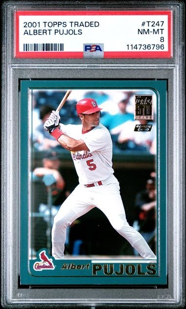 2001 Topps Traded Baseball Albert Pujols #T247 RC Cardinals PSA 8 view 1