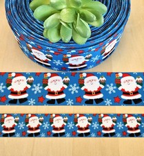 5/8, 7/8  1.5" 1 YD Santa Claus Grosgrain Ribbon Snowman Christmas