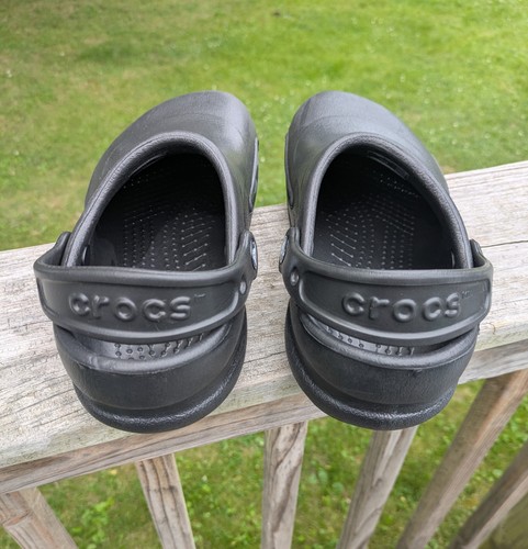 CROCS Specialist Unisex Clog Black Heel Strap Non Vented Mens 4 Womens Size 6 - Picture 5 of 8