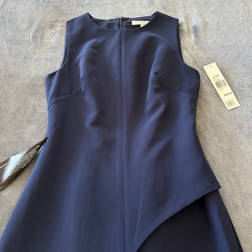 NWT Kay Unger Dress Jumpsuit Midnight Davina Crepe Walk Thru Sleeveless Stretch - Picture 11 of 13