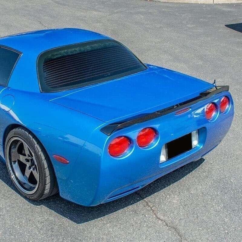 Glossy Black For 1997-04 Corvette C5 Rear Trunk Spoiler Wing ZR1 Extended Style