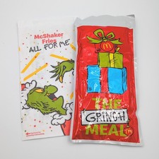 2025 McDonald  s Grinch Happy Meal Socks - Unopened Sealed Brand New Dr. Seuss