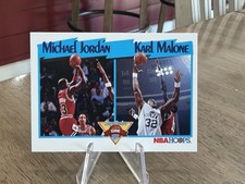 1991-92 NBA Hoops - League Leaders Michael Jordan, Karl Malone #306
