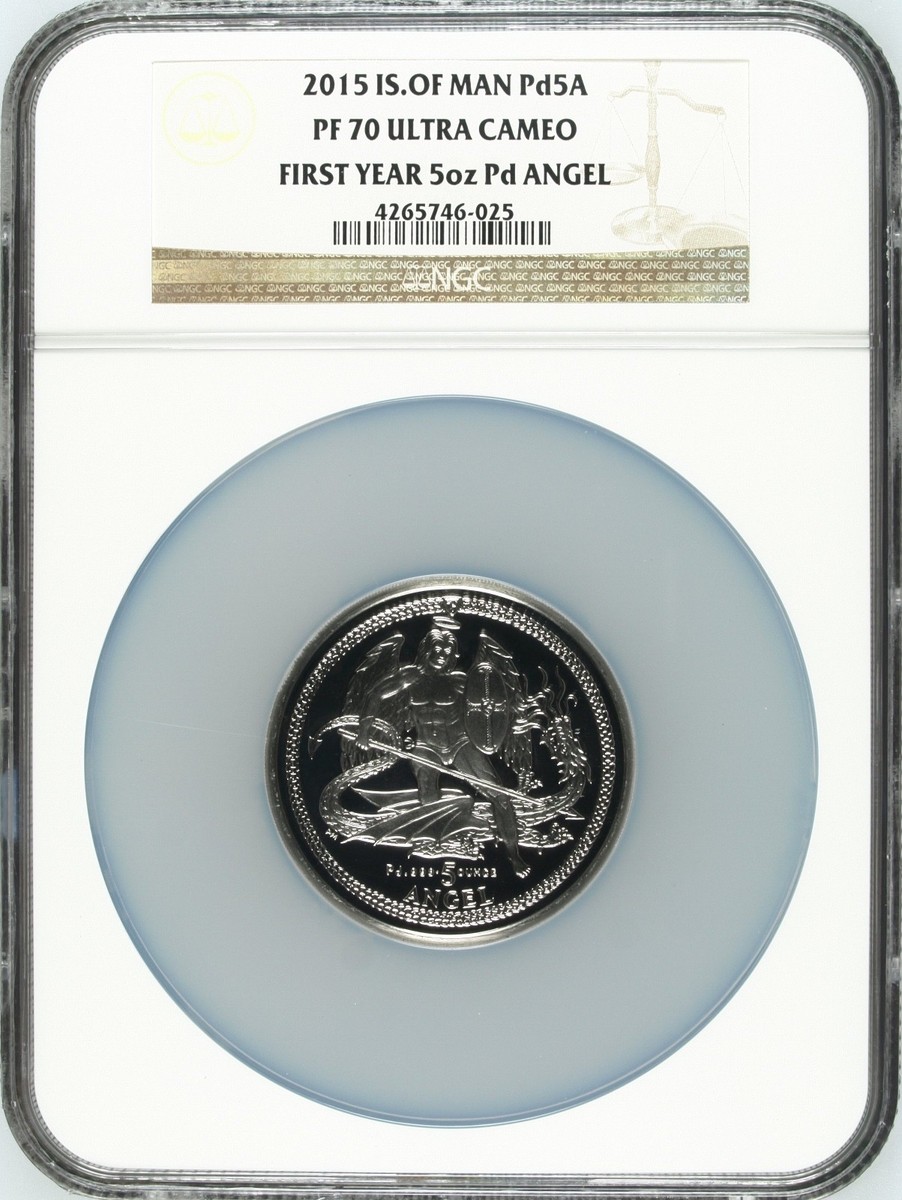 2015 Isle of Man 5 oz Palladium 5 Angel NGC Proof-70 UCAM | eBay