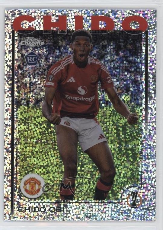 2024-25 Topps Chrome UEFA Club Competitions Speckle Refractor Chido Obi #14 1d59