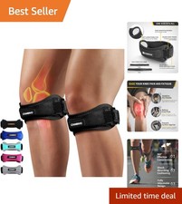 Dual Strap Knee Support Brace for Pain Relief - Ideal for Running  Sports