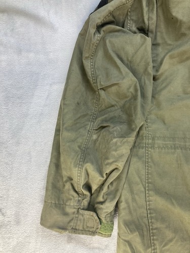 VTG US Army Og-107 Jacket 1st Cavalry Patch Named Hooded Jacket Sz L Regular  - Bild 14 von 22