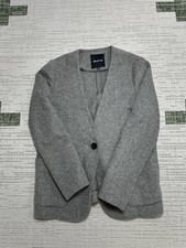 Theory Sports Coat Womens Xs Gray Wool Blend ...