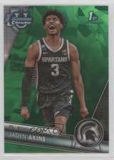 2023-24 Bowman U Chrome Sapphire Edition Green 86/99 Jaden Akins #36 0q5k