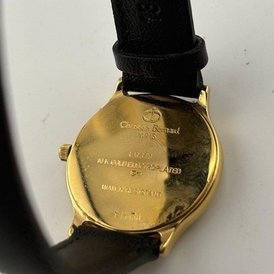 Christian Bernard Quartz Watch Black Ladies Stone Decor Vintage