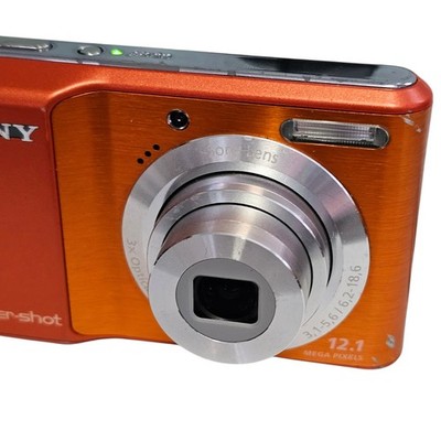 Sony Cyber-shot DSC-S2100 12.1MP Digital Camera Orange 16GB SD