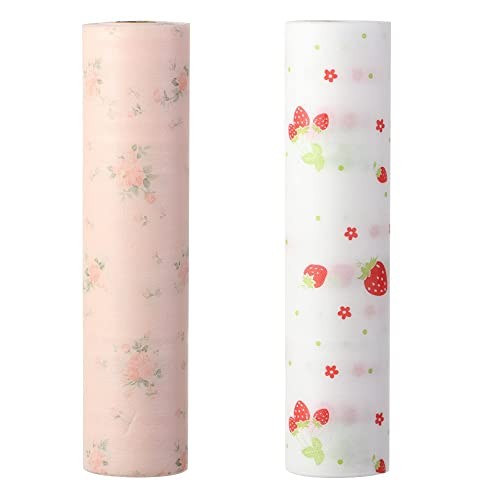 2 Rolls Table Drawer Mat Cabinet, Kitchen Gadgets Shelf Liner PET Non-Oil