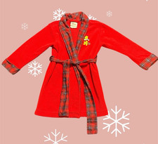 Disney Store Toddler XXS 2/3 Red Fleece Robe Winnie The Pooh Christmas Vintage