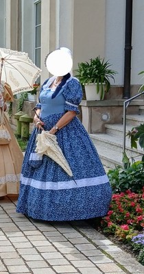 Biedermeierkleid Sissikleid Viktorianisch Krinoline  Oldstyle  - Gr. 42 -44