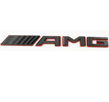 3D Trunk Black Red Emblem New for Mercedes Rear Badge AMG