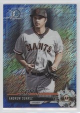 2017 Bowman Chrome Prospects Blue Shimmer Refractor Andrew Suarez #BCP112 s3g
