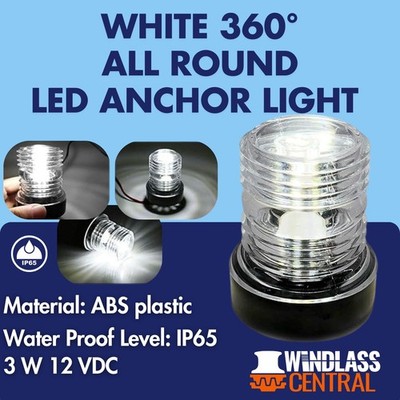 360° LED Anchor Light - 12V - Waterproof IP65 - Boat Navigation