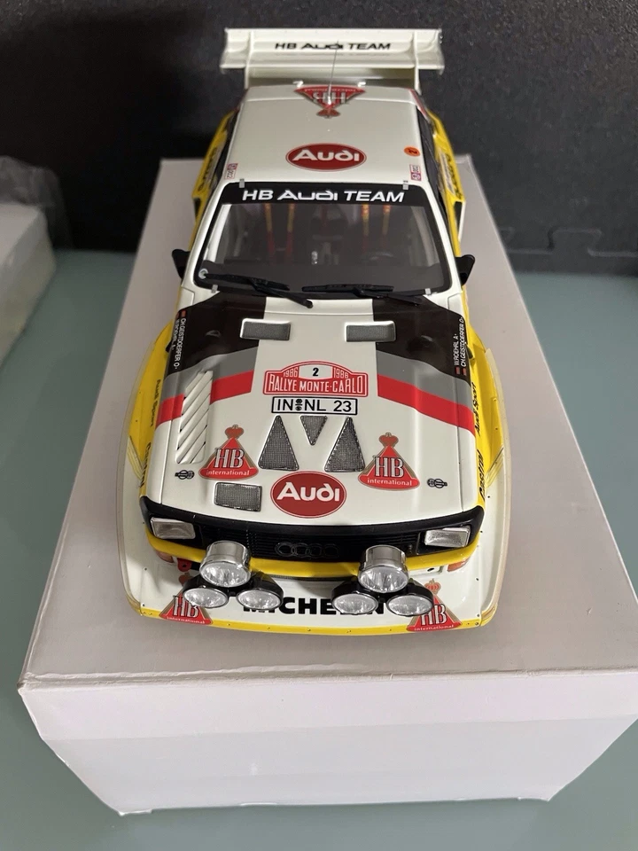 Audi sport Quattro S1 Groupe B Rallye Monte-Carlo 1986 1/18 Ottomobile Rohrl - Photo 2/4