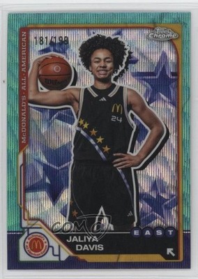 2025 Chrome McDonald's All American Aqua Wave Refractor /199 Jaliya Davis 17uv