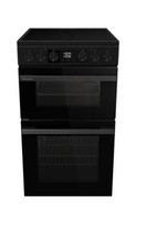 Hisense HDCEC5C10B 50cm Double Oven Electric Cooker with Ceramic Hob - Black