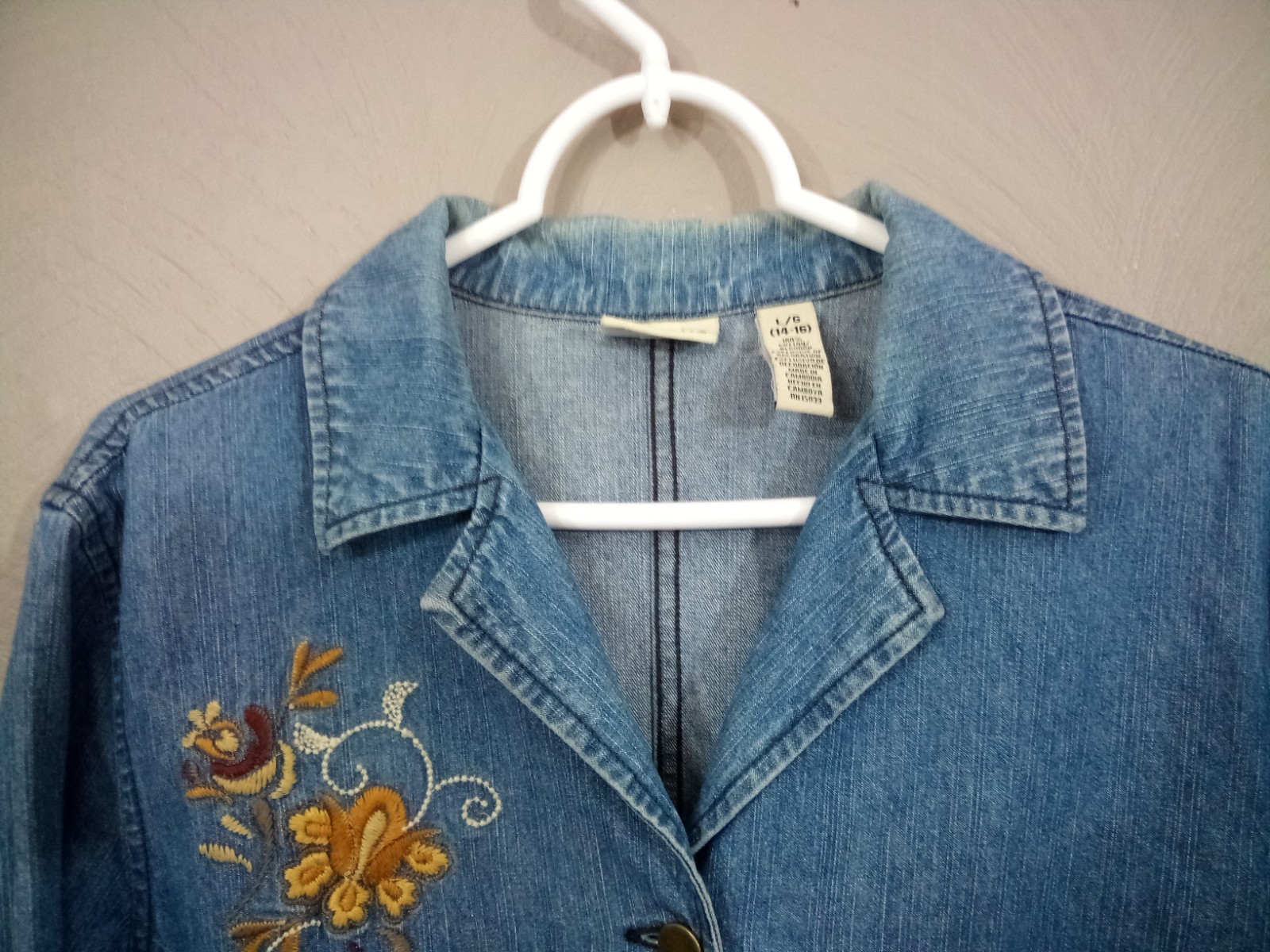 Classic Elements Denim Jacket Women's Large (14-1… - image 7