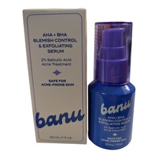 BANU AHA BHA Exfoliating Serum 2 Salicylic Acid Acne Treatment 30ml NIB Ex4/27