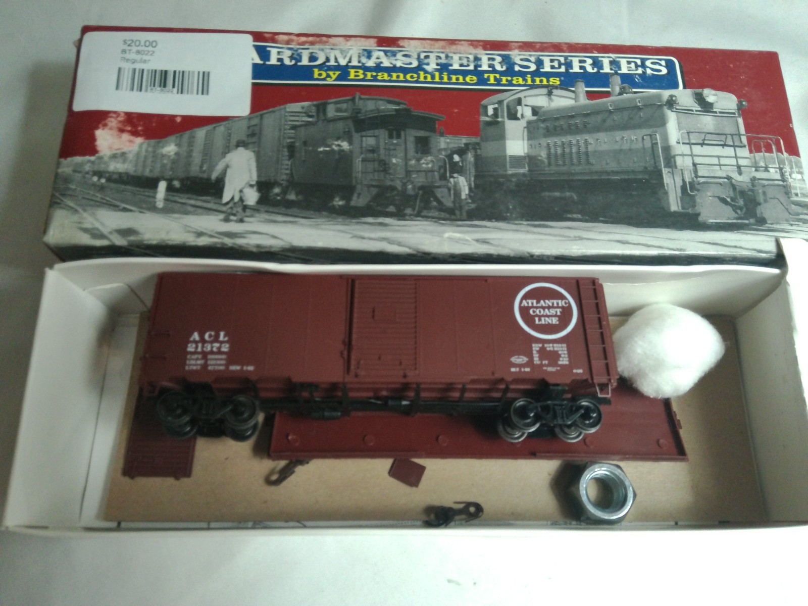 Branchline HO Atlantic Coast Line AAR 40' Boxcar ACL #21372 Partially Built Kit