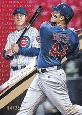 2019 Topps Gold Label Chicago Cubs Anthony Rizzo Base Class 3 Red 04/25