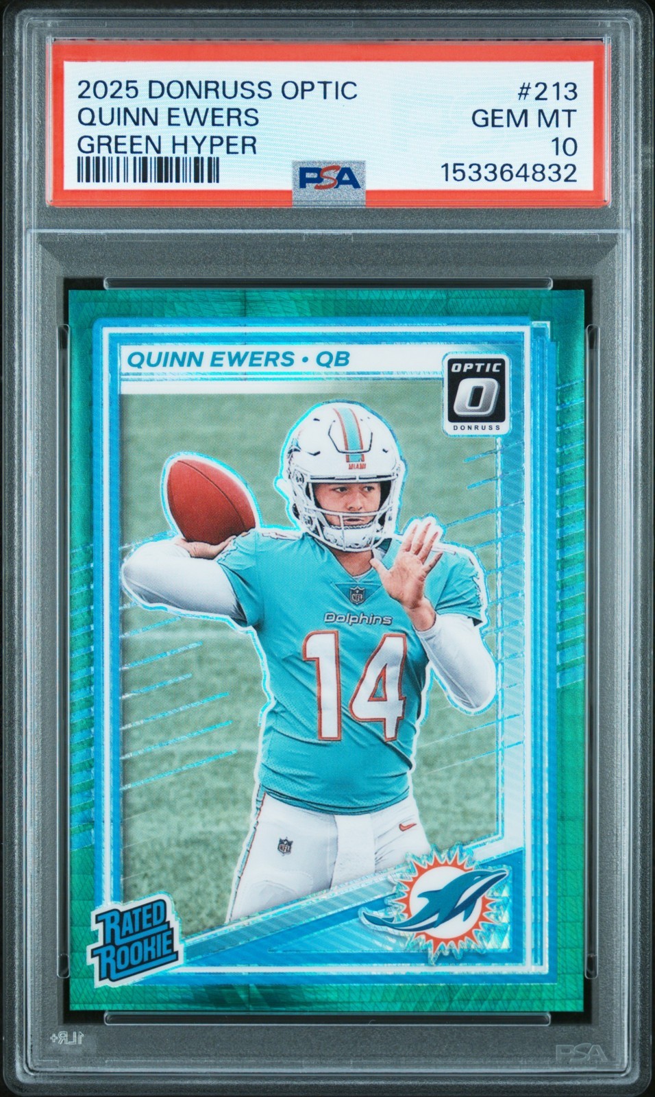 Quinn Ewers Panini Donruss Optic #213 Green Hyper