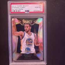 2014 Panini Select #1 Stephen Curry Silver PSA 10 SHARP 66 Pop!