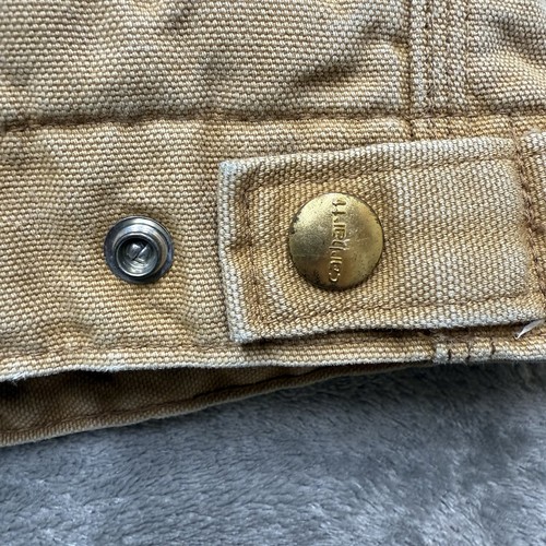 Giacca Carhartt Detroit uomo taglia 48 marrone beige coperta foderata invecchiata J01 BRN - Foto 15 di 16