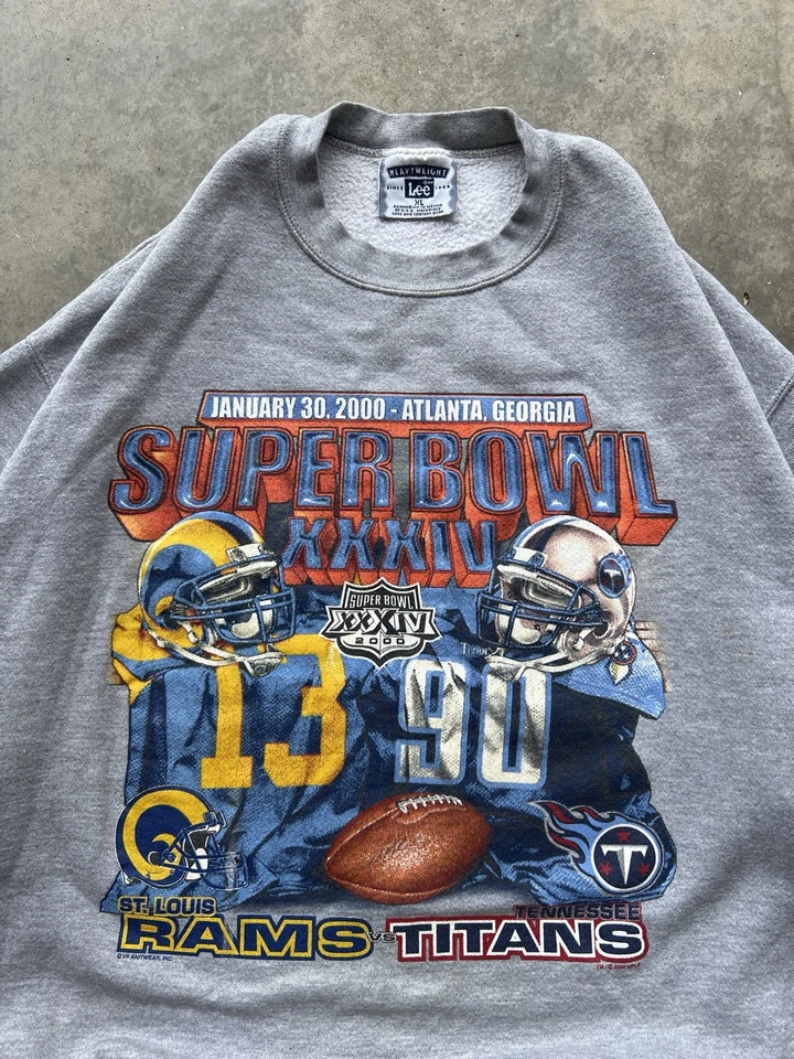Sudadera Gráfica Vintage 2000 Super Bowl XXXIV Rams Vs Titans - Talla XL/L Para Hombre’s Foto 2 de 4