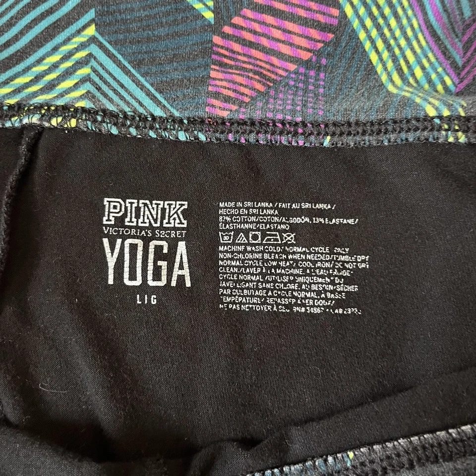 Y2K Victoria’s Secret ROSA Leggings Plegables Talla Grande Pierna Ajustada Pantalones de Yoga Foto 2 de 4