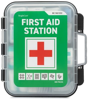 Large Wall Mountable & Portable First Aid Kit Cabinet for Large, Black 