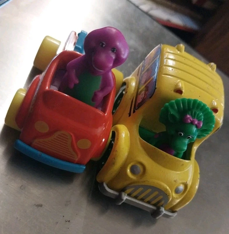  vintage toy metal barney baby bop 