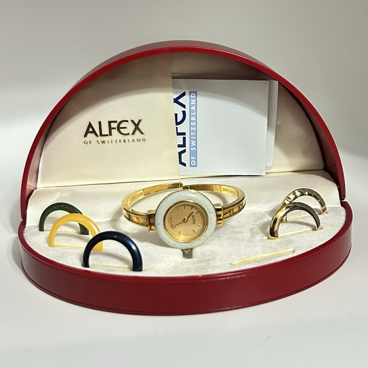 Vintage ALFEX Swiss Made Women's Bangle Watch Interchangeable