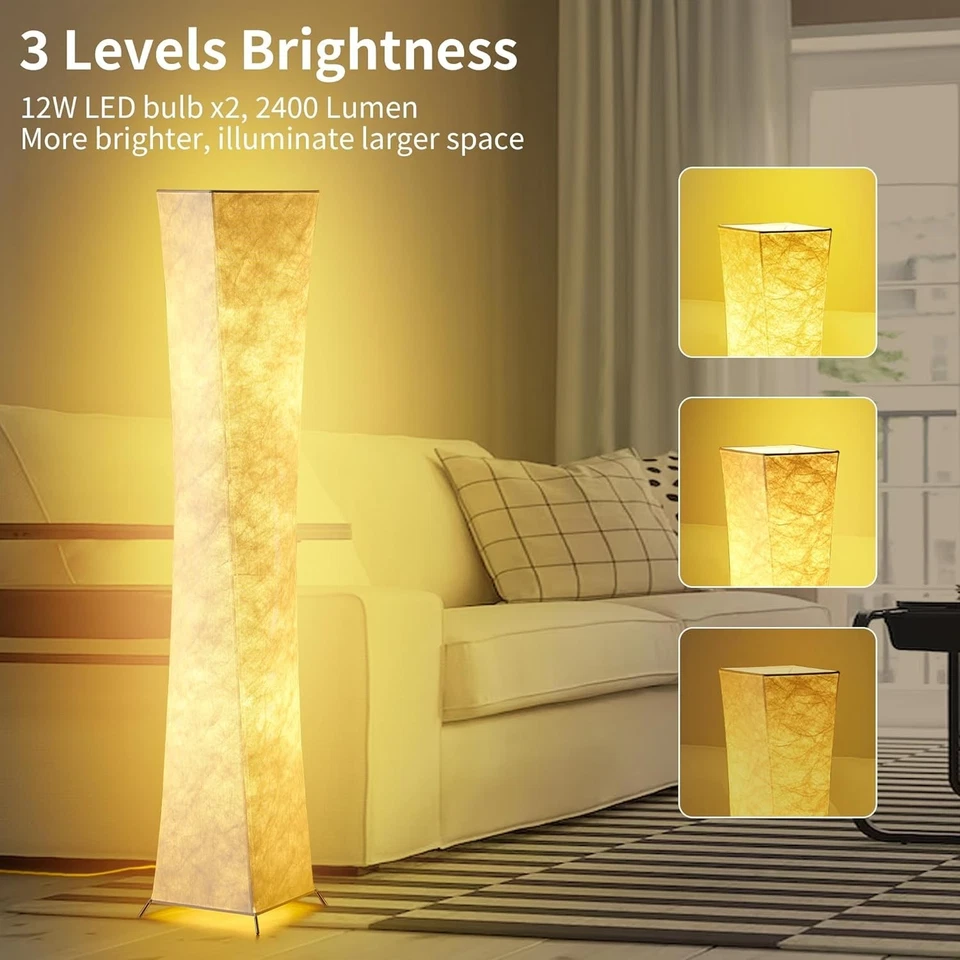Modern Standing Lamp, Adjustable Brightness Column Light - Image 4 of 4