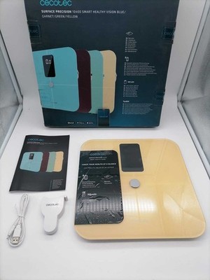 Cecotec Surface Precision 10400 Smart Waage App gelb digital neuwertig