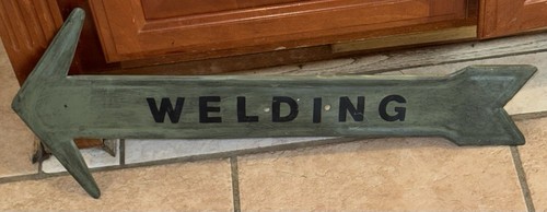 Vintage 1930’s Welding Advertising Arrow 24.5“ X 10“ - Picture 2 of 3