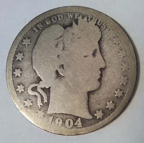 1904-O Barber Quarter -- Better Date