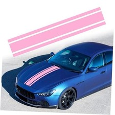 49"x 8.7" Car Hood Stripe Sticker Auto Racing Body Side Stripe Decal Pink