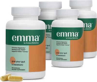 NEW Emma Gut Health Doctors Endorsed Supplement 60 Capsules -Relief from Gas