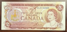 1974 Canadian Two Dollar Banknote 2$ Bank Of Canada