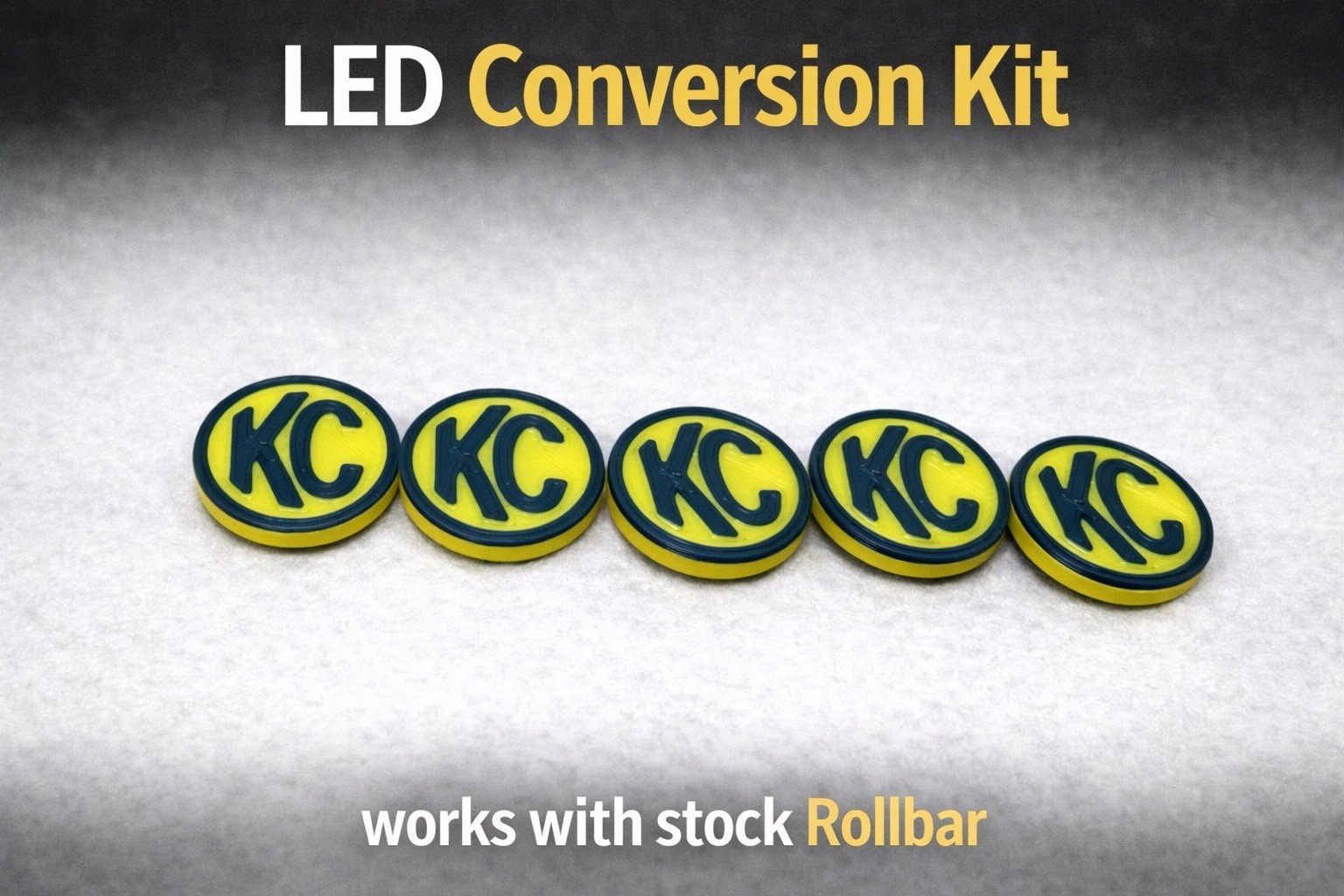 KC Led Rollbar Lens Kit Upgrade For Tamiya Clodbuster