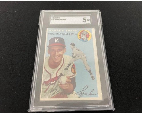 1954 TOPPS #20 WARREN SPAHN SGC 5 EX HOF