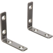 SeaChoice    50-37551   Stainless Steel Angle Bracket (2-Pack) - 90 deg.