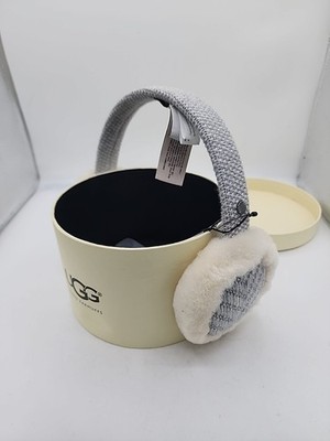 Ugg Wired Textured Gray & Ivory Earmuff Headphones