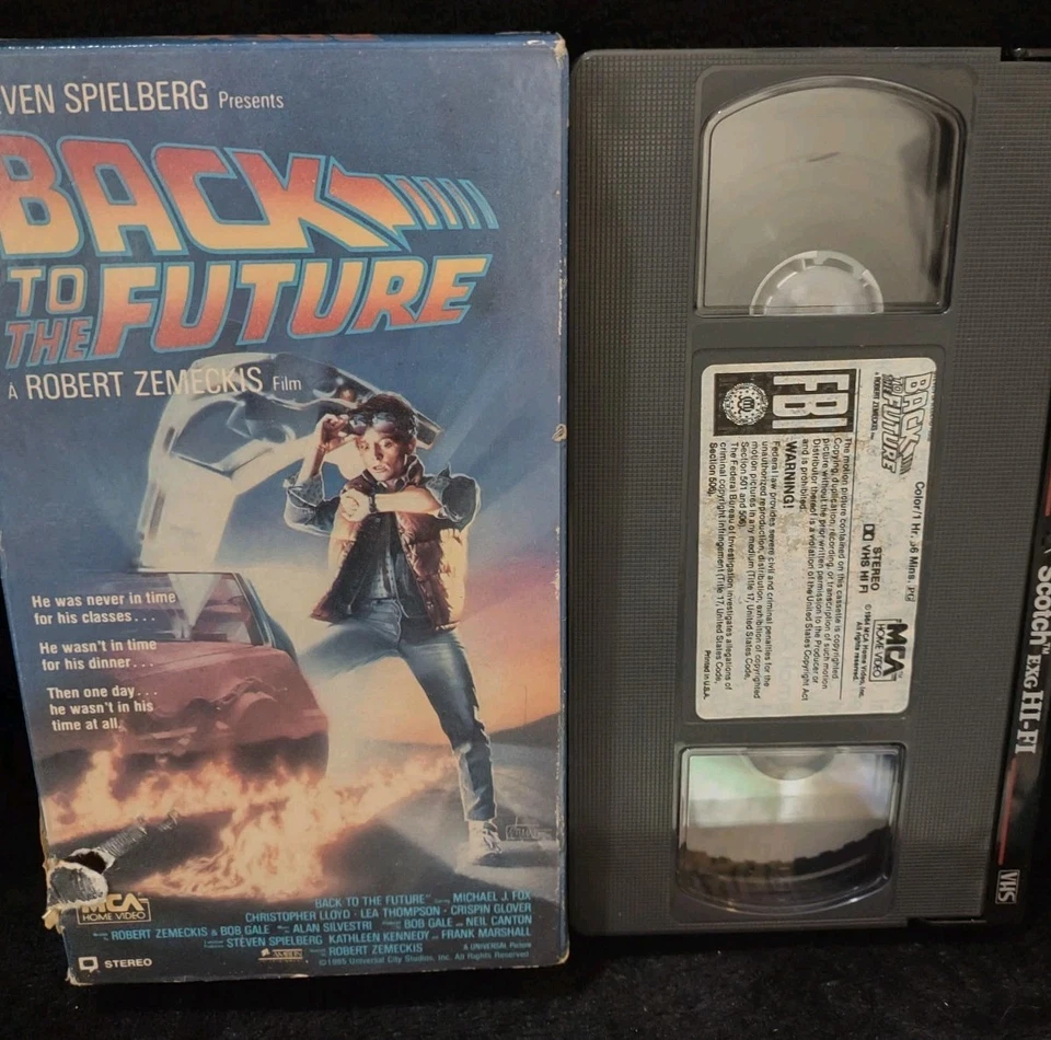 Back to The Future Trilogy VHS Box Set 3-Movie Collection Michael J. Fox Movies  - Image 2 of 4