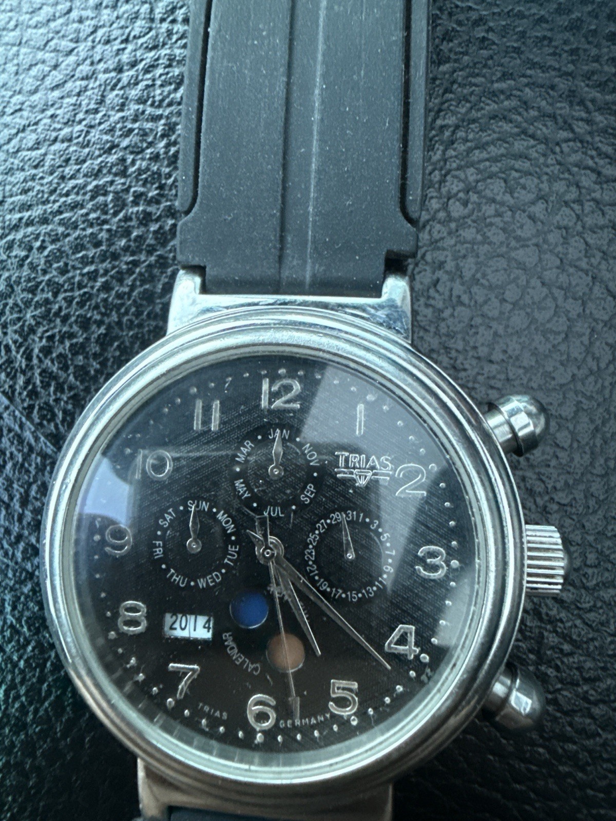 Trias Automatic Moonphase Calendar Chronograph Wr… - image 2