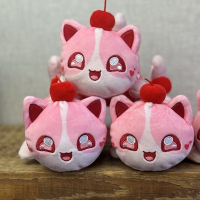 Aphmau MeeMeows - Kirsch-Cupcake - süßes rosa Kawaii Stofftier Sammlerstück 5 Zoll